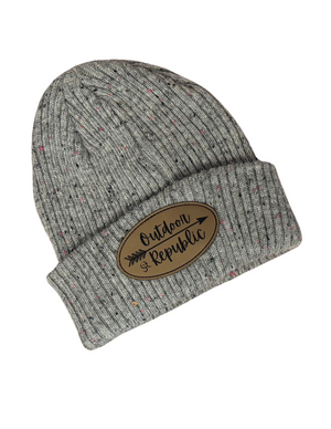 Outdoor Republic Leather Patch Beanies- 5 Color Options