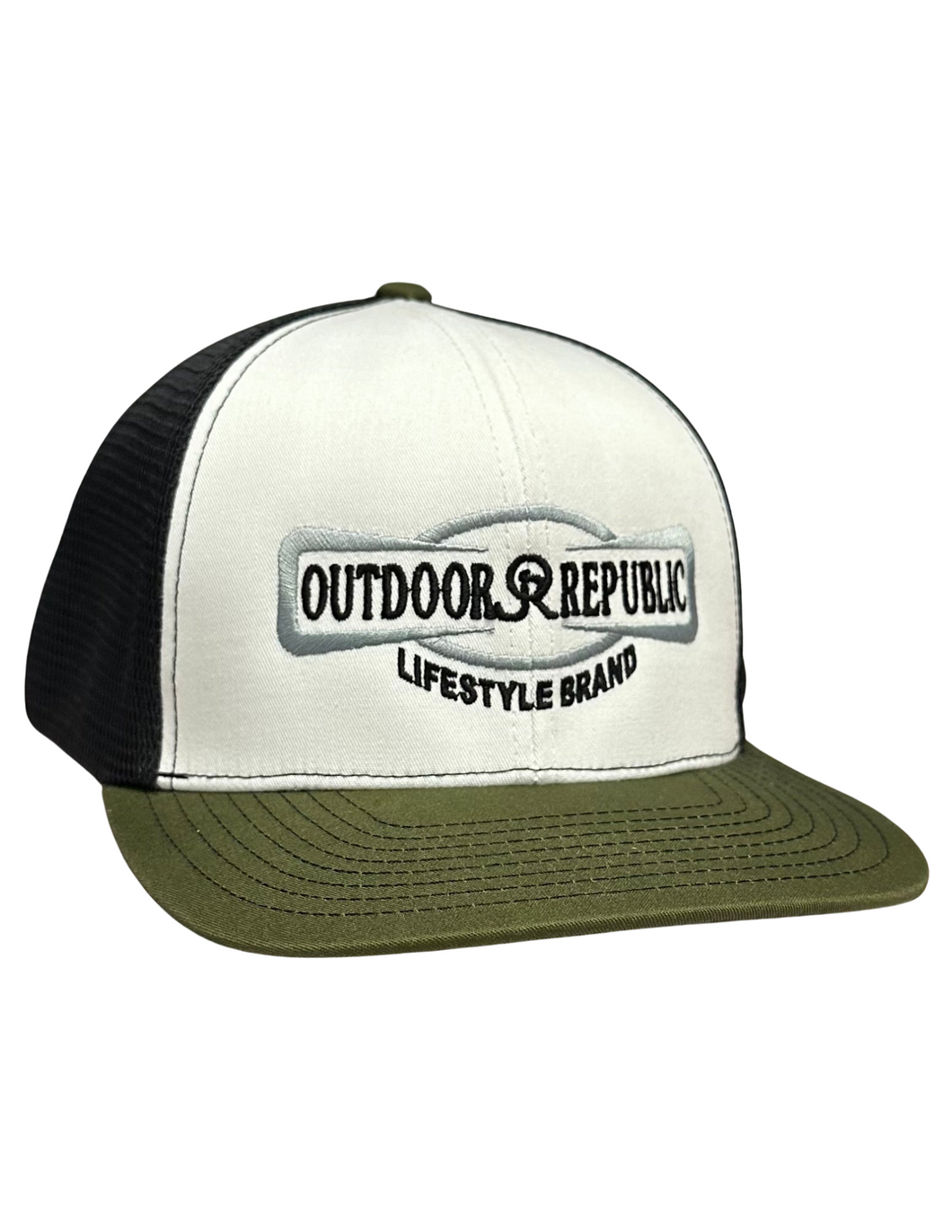 Outdoor Republic Lifestyle Brand- White/Charcoal/Moss