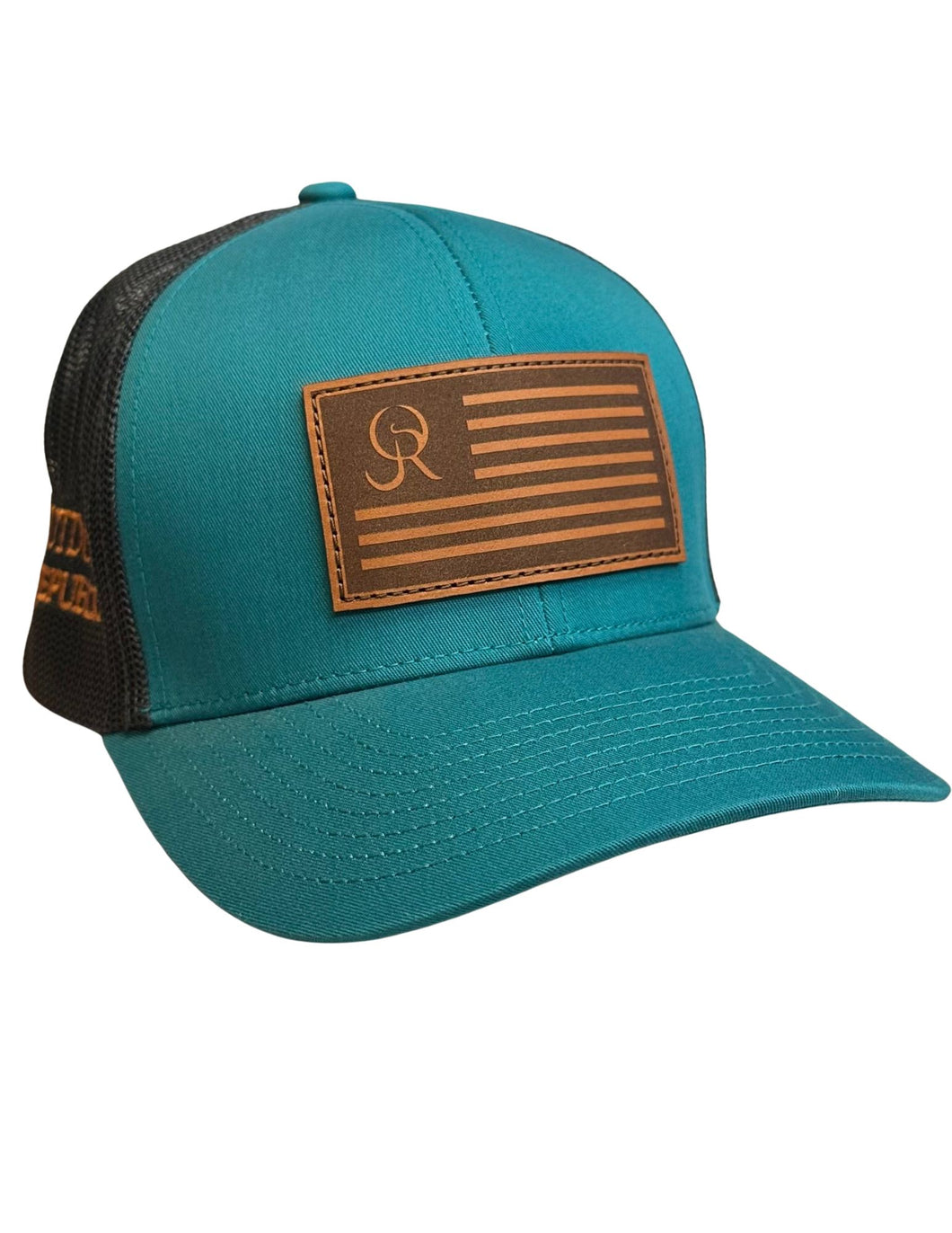 Leather OR Flag Snapback- Jaguar Green