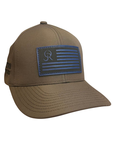 Leather OR Flag Snapback- Brown