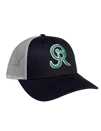 OR Logo Low-Profile Snapback- Navy Heather/Light Grey