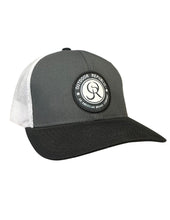 Circle Patch Low Profile Snapback- Charcoal Grey/Black/White