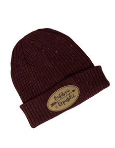 Outdoor Republic Leather Patch Beanies- 5 Color Options