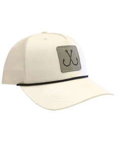 Fish Hook Snapback-Solid White/Black Rope – Outdoor Republic