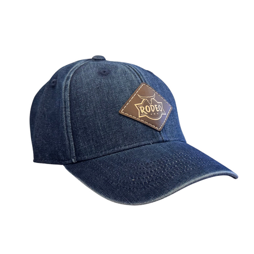 OR Rodeo Leather Patch-Navy Wash Adjustable