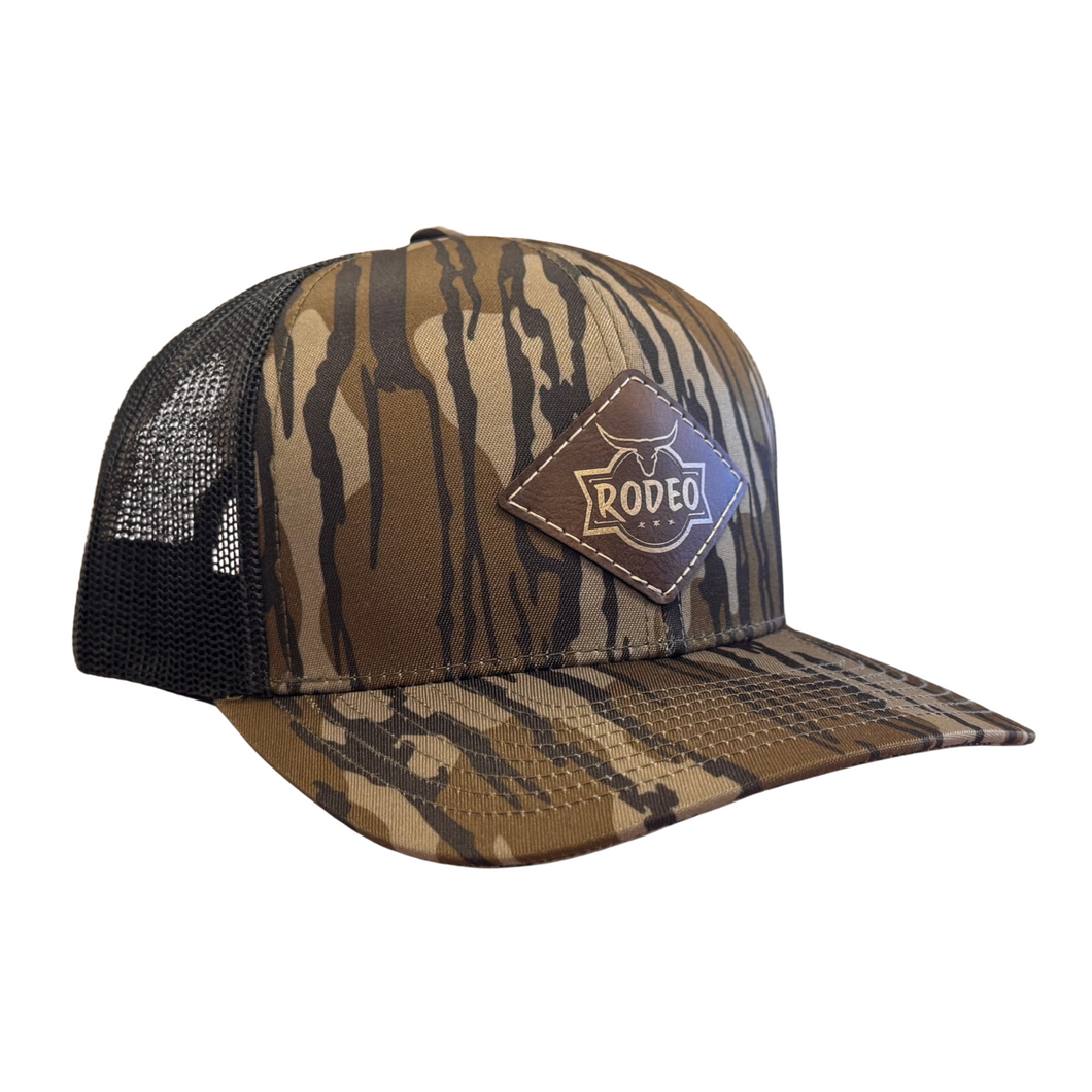 OR Rodeo Leather Patch-Bottomland Camo/Black Snapback