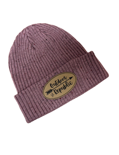 Outdoor Republic Leather Patch Beanies- 5 Color Options