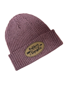 Outdoor Republic Leather Patch Beanies- 5 Color Options