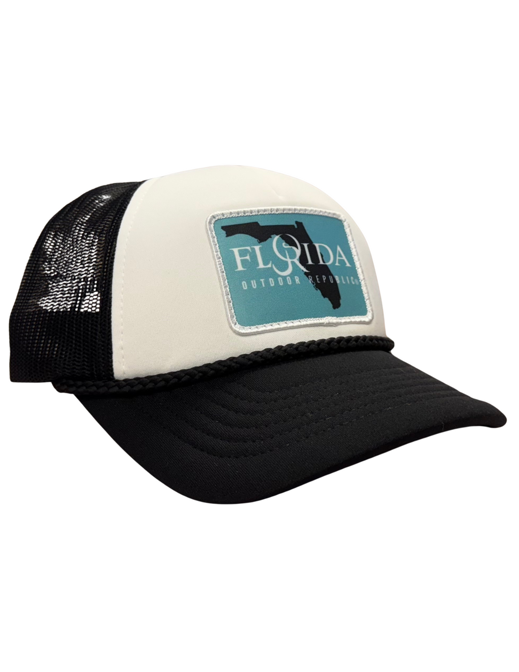 OR Florida Patch Snapback-White/Black with Rope Detail