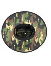 OR Palm Tree-Olive Straw with Camo Underbrim Hat