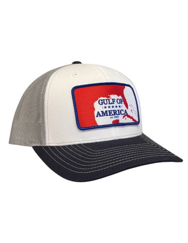 Gulf of America Tri White/Aluminum/Navy Snapback
