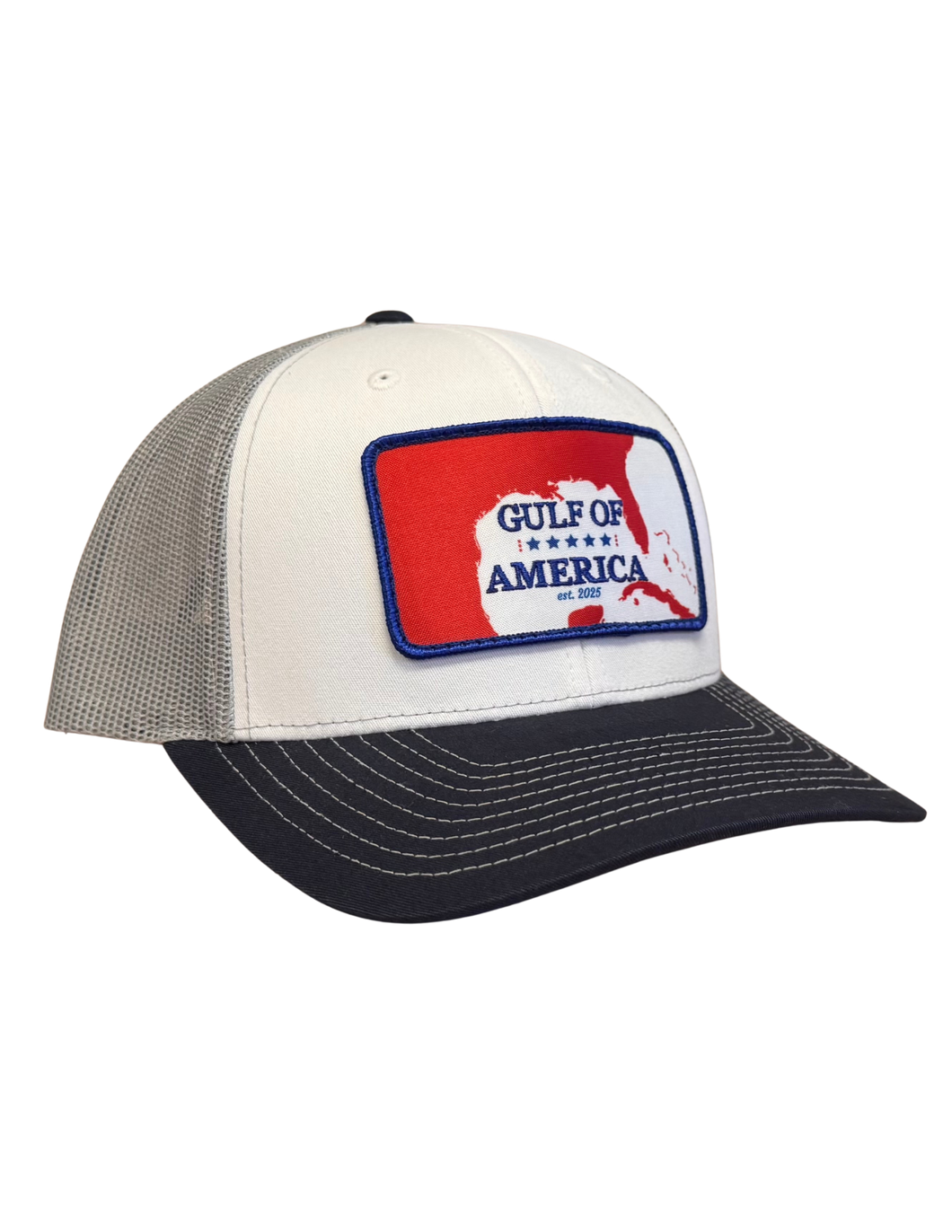 Gulf of America Tri White/Aluminum/Navy Snapback