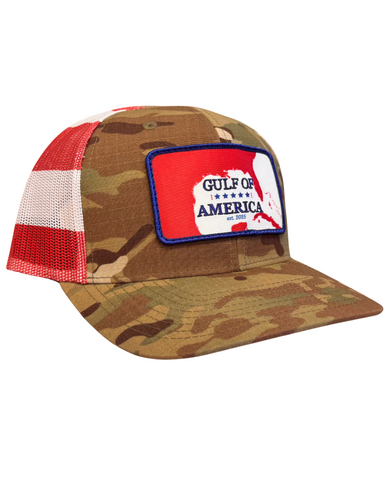 Gulf of America Multicam Original/Flag Snapback