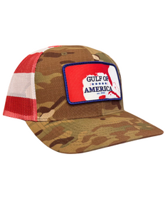 Gulf of America Multicam Original/Flag Snapback