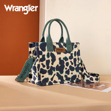Wrangler Cow Print Concealed Carry Tote/Crossbody -Dark Turquoise