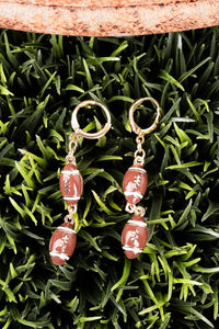 Football Fan Goldtone Drop Earrings