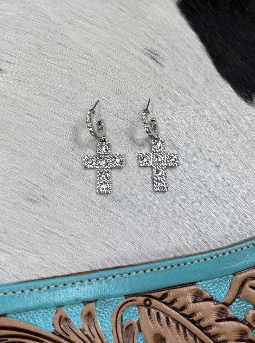 Crystal Avenue Radiant With Joy Silvertone Hoop Earrings