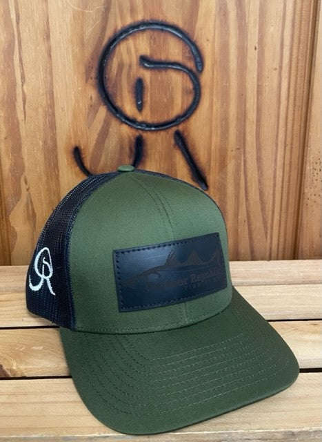 Outdoor Republic Fish Camp Leather Patch Snapback