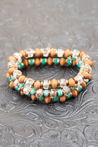 Paramount Mint Bead Bracelet Set