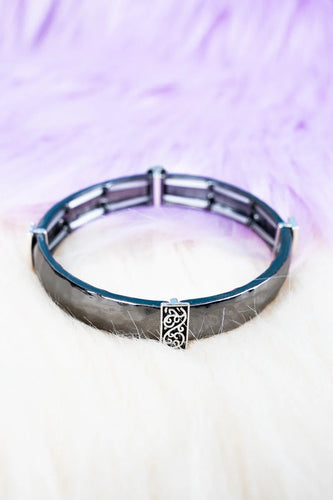 Hematite and Silverstone Bracelet