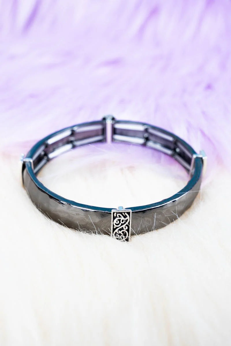Hematite and Silverstone Bracelet