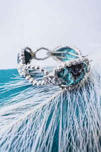 Patina and Silvertone Horse Stretch Bracelet