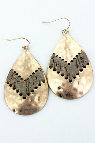 Mint Point Reyes Goldtone Teardrop Earrings