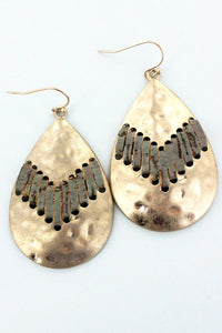 Mint Point Reyes Goldtone Teardrop Earrings