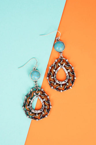Turquoise Wakefield Teardrop Earrings