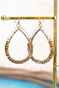 Tanya White Iridescent and Goldtone Earrings