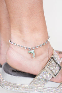 Clear Rhinestone Dolphin Charm Anklet