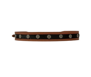 Myra Leather and Cabachon Hat Belt