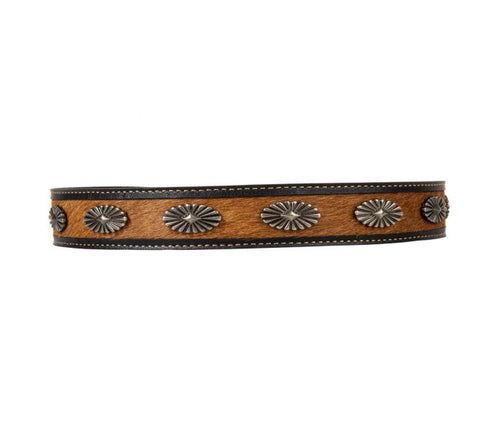 Myra Leather and Cabachon Hat Belt