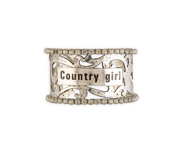 Myra Country Girl Silver Cuff Bracelet