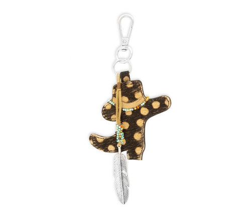 Myra Dancing Boot and Feather Charm Key Fob