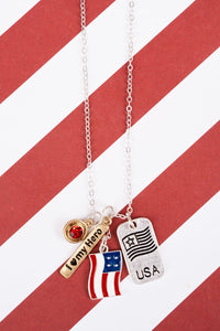 Crystal Avenue I Love My Hero Necklace