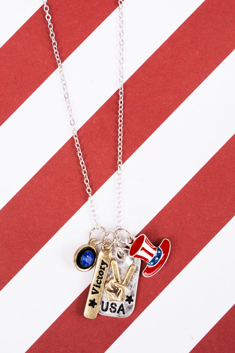Crystal Avenue Victory Stars & Stripes Necklace