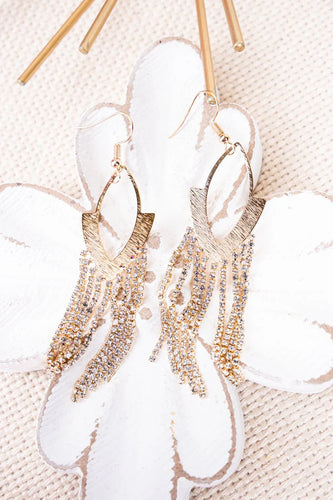 NYC Lights Goldtone Crystal Tassel Earrings