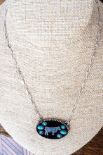 TIPI Pasture Pal Cow or Pig Turquoise & Silvertone Necklace