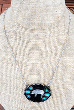TIPI Pasture Pal Cow or Pig Turquoise & Silvertone Necklace