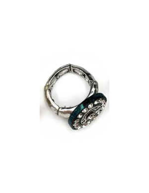 12 GA Shotgun Bullet Shell Rhinestone Stretch Ring