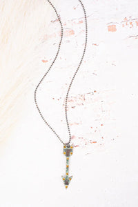 Topaz Crystal Arrow Pendant Necklace