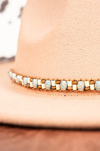 The Tempe Beaded Cord Tie Hat Band