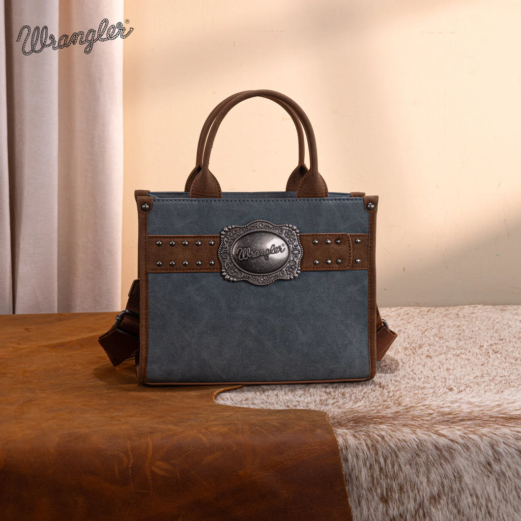 Wrangler Buckle Tote/Crossbody -Jean