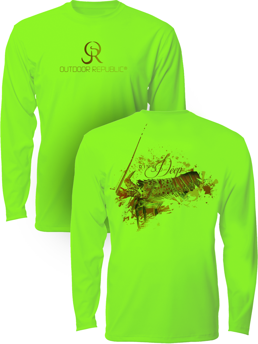 Lobster Dive. LuckyRod Fishing Apparel. Sun and UV Protection Clothing.