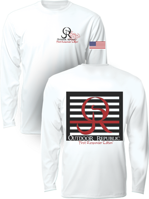 First Responder Red Line - UPF 50 Performance Shirt (Unisex)