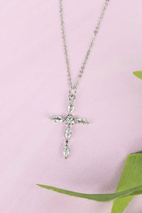 Silvertone Katia Cross Necklace