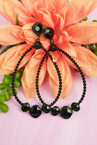 Nerissa Black Teardrop Earrings
