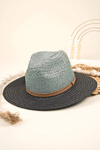 Playa Del Carmen Black Straw Hat