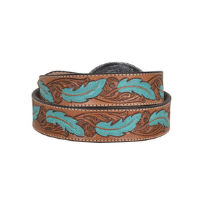 Myra Radiant Hand -Tooled Leather Belt